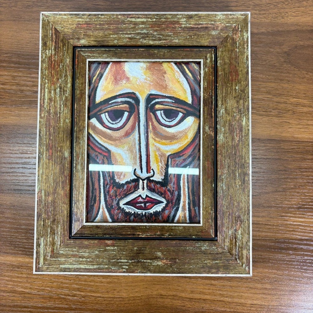 Jesus Christ Hand Painted Oil Painting‎ on Canvas and Framed